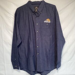 Mens Antigua Navy Buffalo Sabers Hockey Button Down Shirt Size XXL